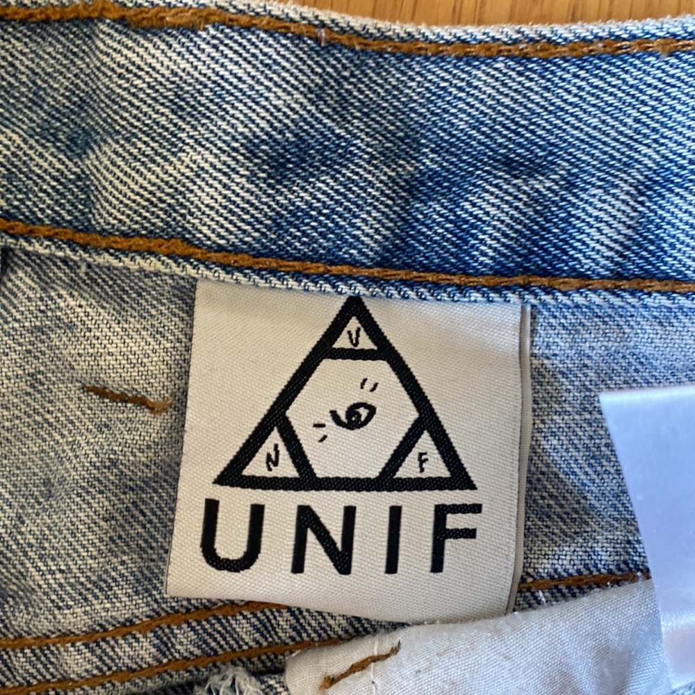 UNIF Vada Denim Shorts Distressed Cuffed - Picture 6 of 10